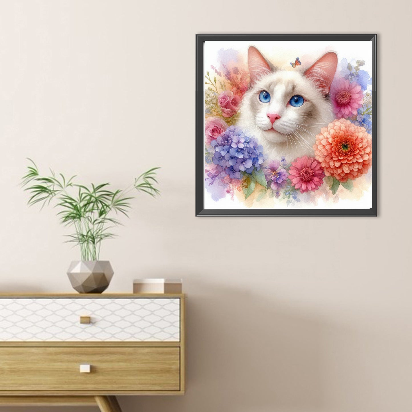 Adorable Kitty - Full Round Drill Diamond Painting 30*30CM
