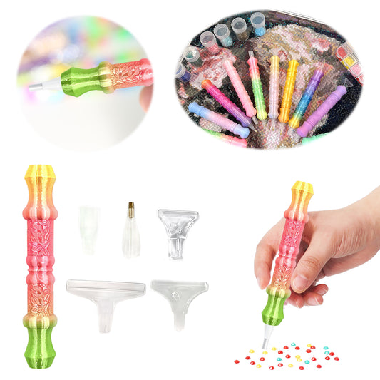 Colored Diamonds Painting Pen with Tip DIY Gradient Dotting Brush Set (Style A)