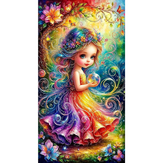 Girl - Full Round Drill Diamond Painting 40*75CM
