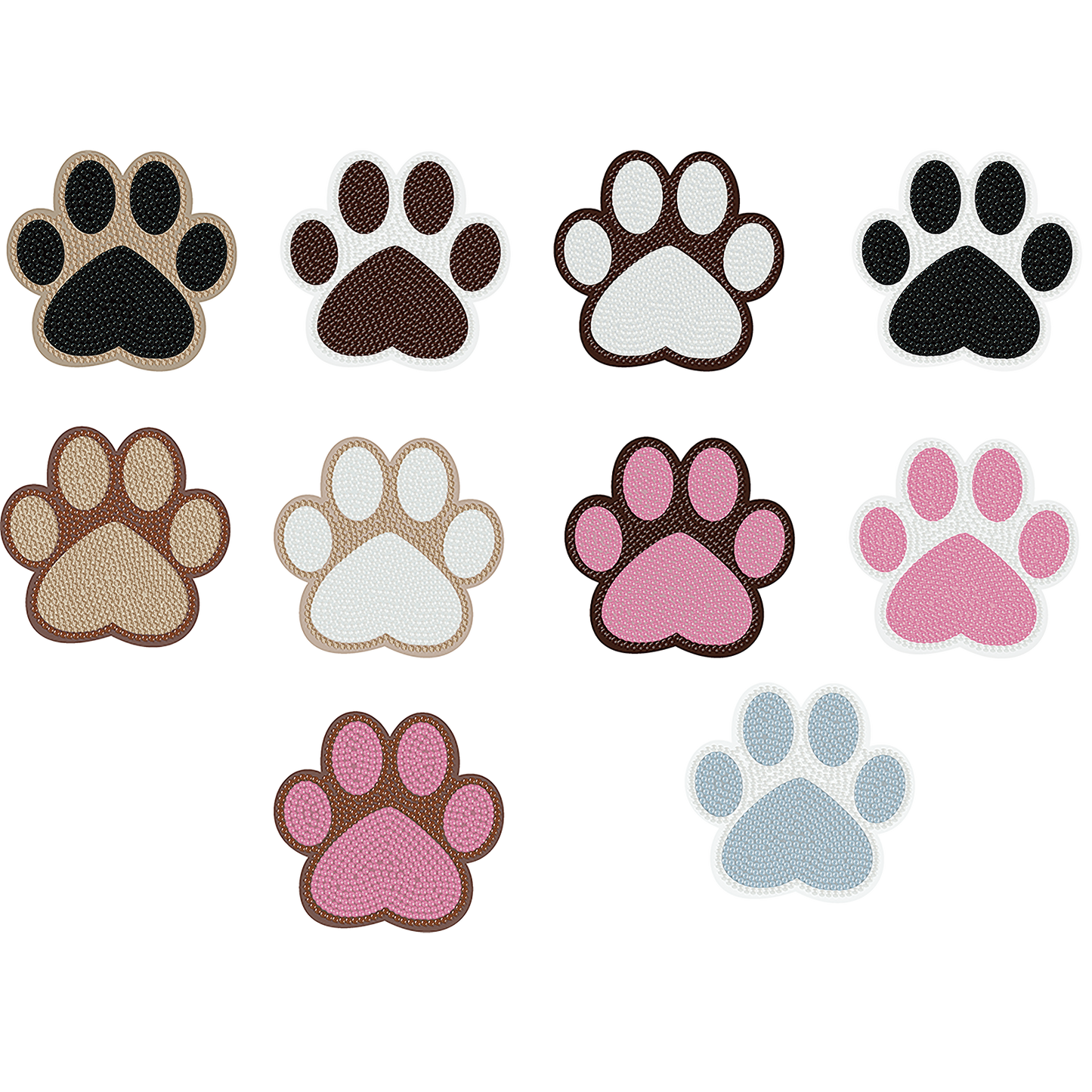 10pcs Cat Paw Wooden DIY Coaster Diamond Art Kits with Holder No-Slip Home Decor
