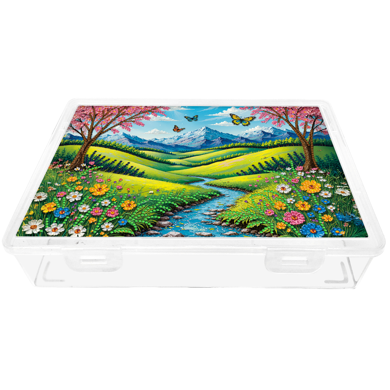 5D DIY Landscape Pattern Diamond Painting Kit Storage Boxr for Adults Beginners