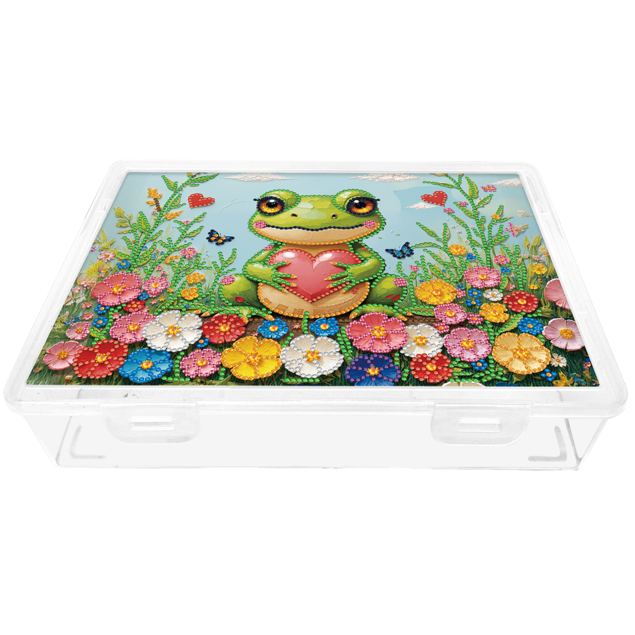 5D DIY Love Frog Pattern Diamond Painting Kit Storage Boxr for Adults Beginners