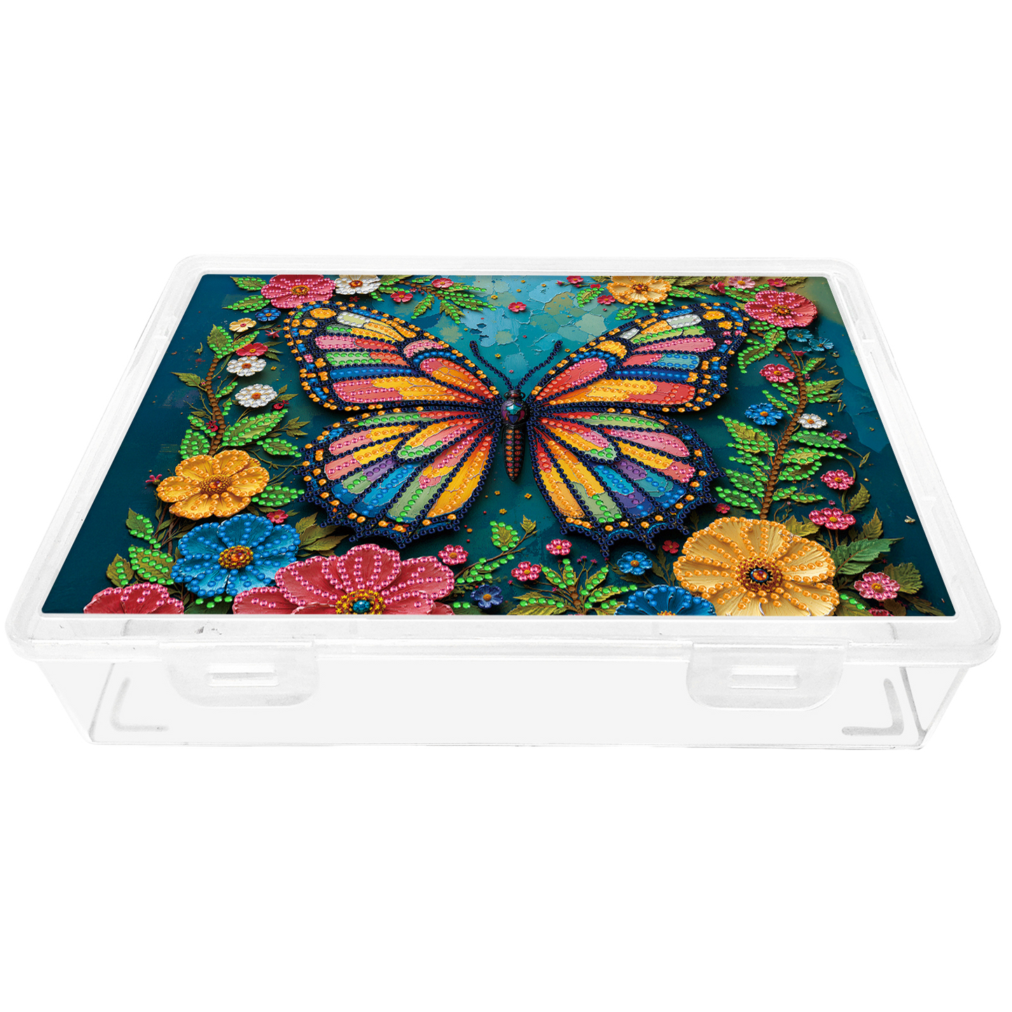 5D DIY Butterfly Pattern Diamond Painting Kit Storage Box for Adults Beginners