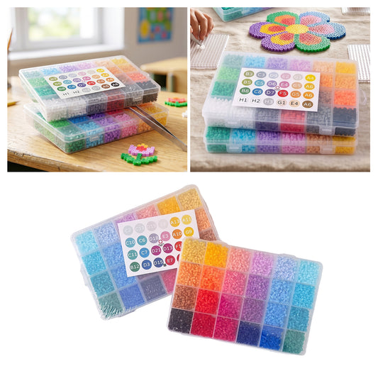 20 Colors 5mm Melty Beads Craft Kit Beginner-Friendly Iron Beads DIY Set with Color Label Pixel Art Beads Kit Ideal(Neon Pastel Color Fuse Beads Set)