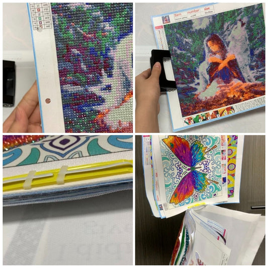 DIY Diamond Painting Double Hole Punch(Hole Spacing 8CM) White