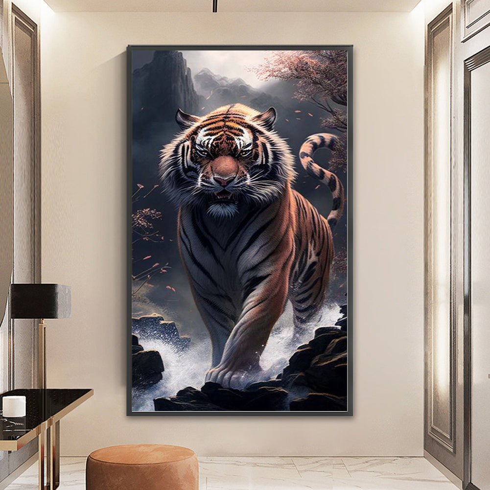 Tiger - 11CT Stamped Cross Stitch 50*87CM