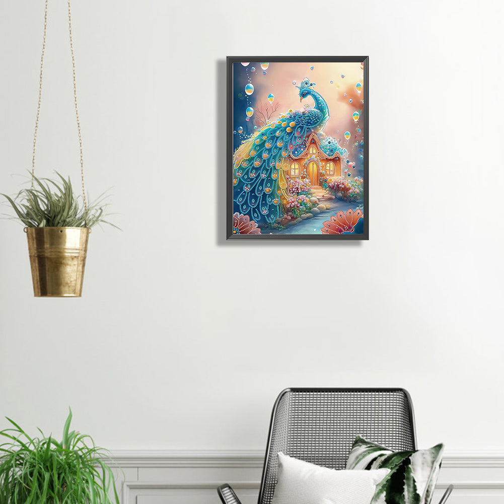 Fantasy Peacock - Special Shaped Drill Diamond Painting 30*40CM