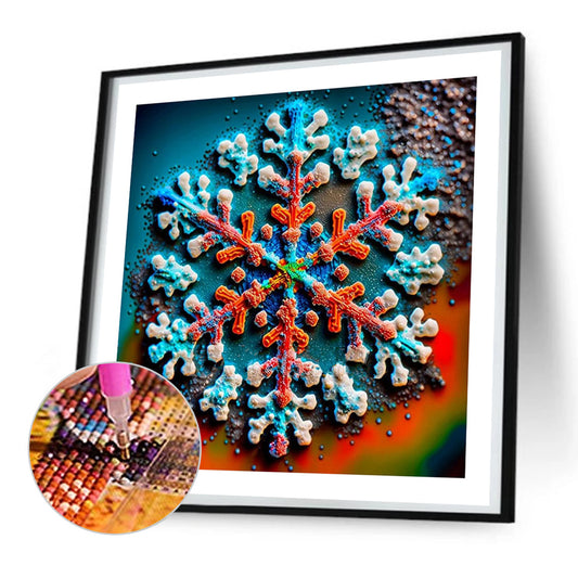Winter Snowflakes - Full Round Drill Diamond Painting 30*30CM