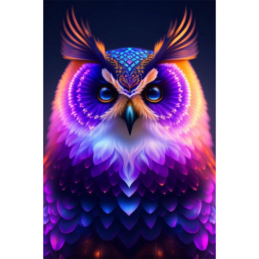 Night Owl - Full AB Round Drill Diamond Painting 40*60CM