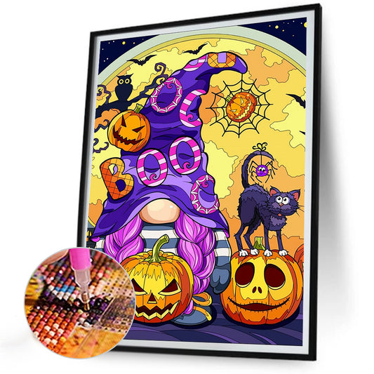 Halloween Jack-O-Lantern - Full Round Drill Diamond Painting 30*40CM