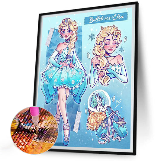 Princess Elsa - Full Round Drill Diamond Painting 30*40CM