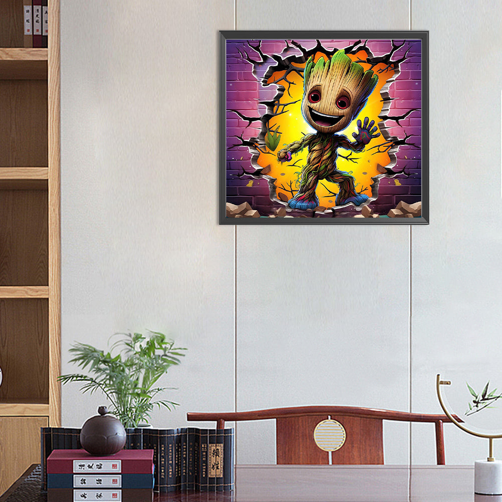 Superhero In Action Groot - Full Round Drill Diamond Painting 55*50CM