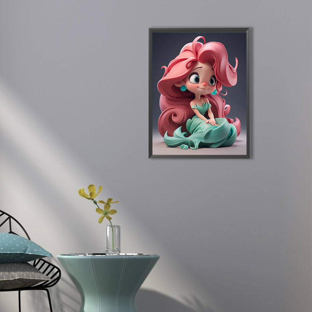 Disney Princess No Mermaid - Full Round Drill Diamond Painting 40*50CM