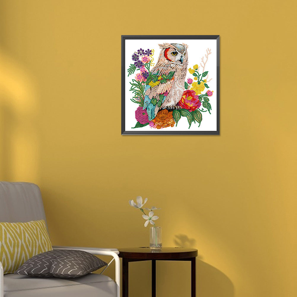 Owl - Special Shaped Drill Diamond Painting 30*30CM