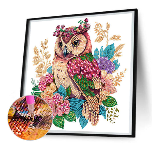 Owl - Special Shaped Drill Diamond Painting 30*30CM
