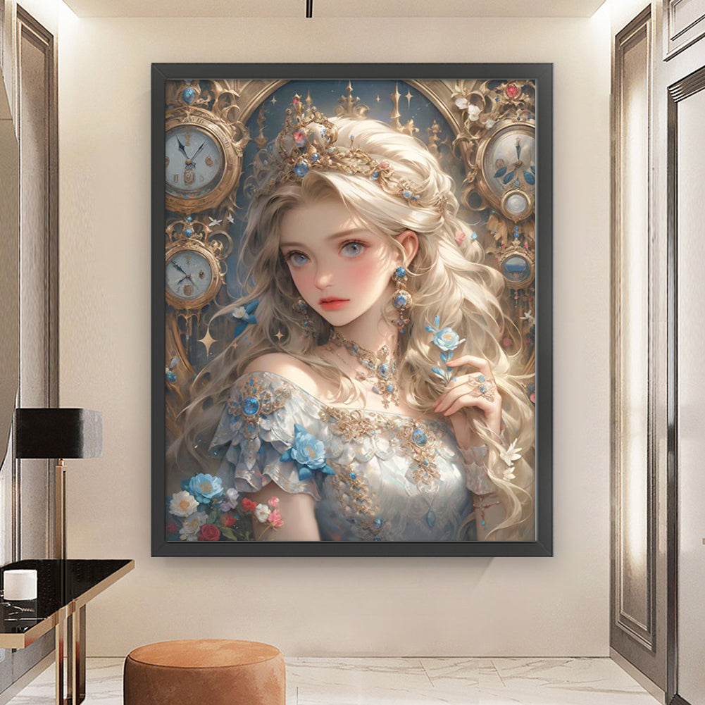 Blonde Princess - 11CT Stamped Cross Stitch 50*60CM