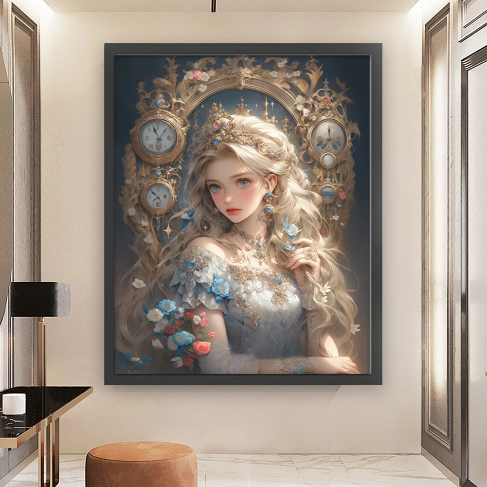 Blonde Princess - 11CT Stamped Cross Stitch 50*60CM