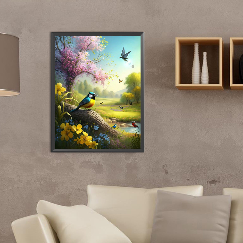 Forest Flowers - Full Round Drill Diamond Painting 30*40CM
