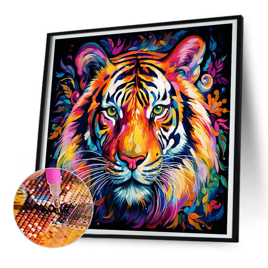 Tiger Head - Full Round Drill Diamond Painting 30*30CM