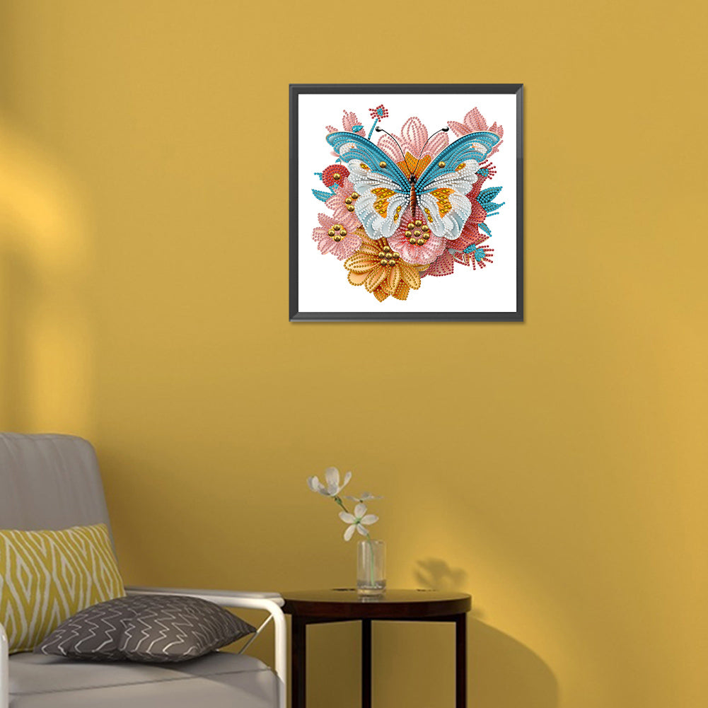 Garden Butterfly - Special Shaped Drill Diamond Painting 30*30CM