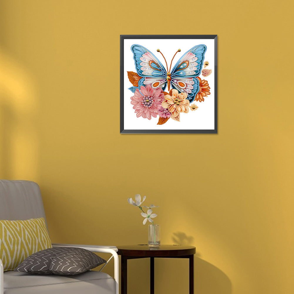 Garden Butterfly - Special Shaped Drill Diamond Painting 30*30CM