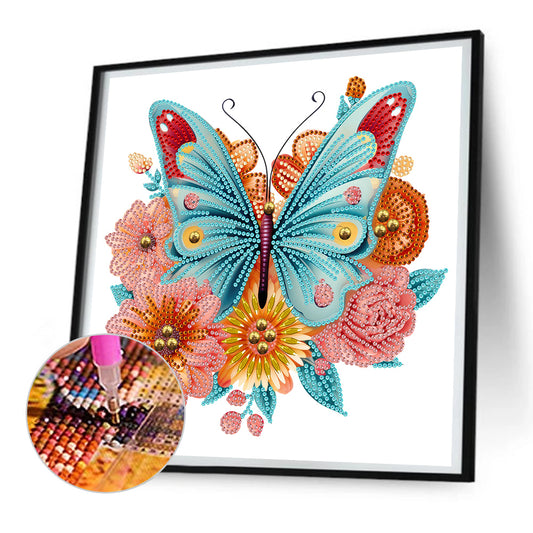 Garden Butterfly - Special Shaped Drill Diamond Painting 30*30CM