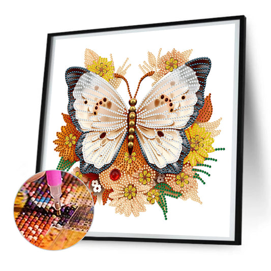 Garden Butterfly - Special Shaped Drill Diamond Painting 30*30CM