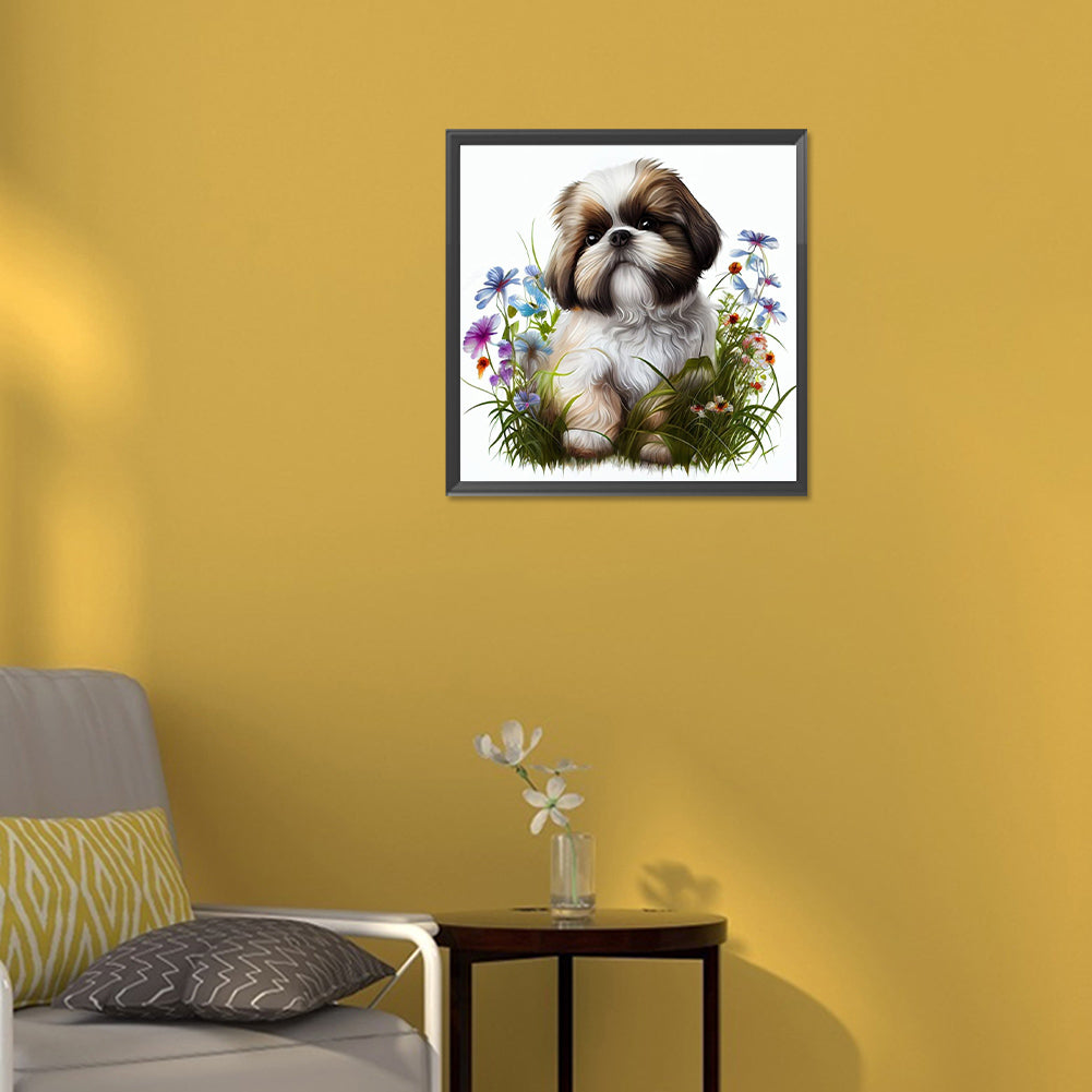 Puppy - Full Round Drill Diamond Painting 30*30CM