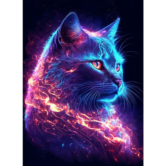Star Cat - Full AB Round Drill Diamond Painting 40*55CM