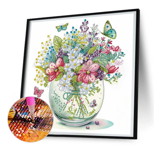 Light Green Vase - Special Shaped Drill Diamond Painting 30*30CM