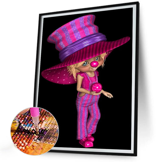 Clown Doll - Full Round Drill Diamond Painting 30*40CM