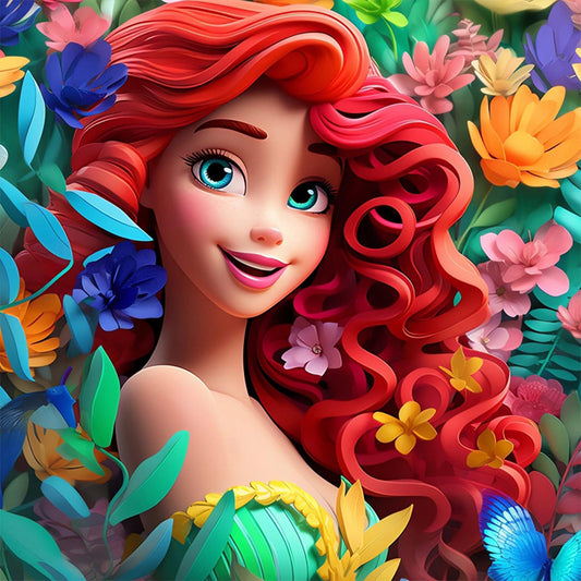 Mermaid Princess - Full AB Square Drill Diamond Painting 40*40CM