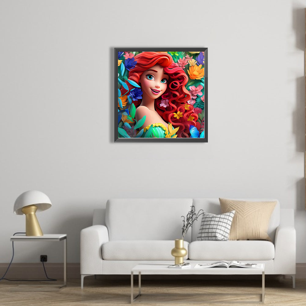 Mermaid Princess - Full AB Square Drill Diamond Painting 40*40CM