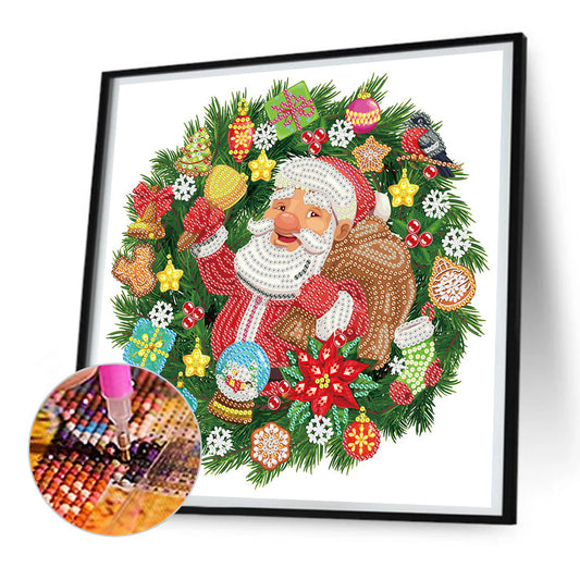 Christmas Wreath - Special Shaped Drill Diamond Painting 30*30CM