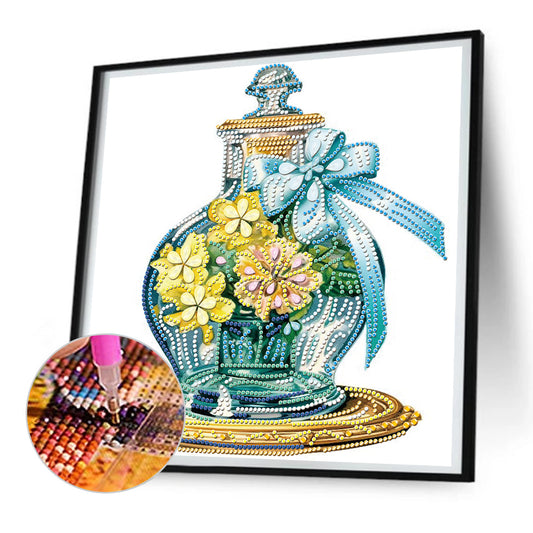 Flowers And Glass Vases - Special Shaped Drill Diamond Painting 30*30CM