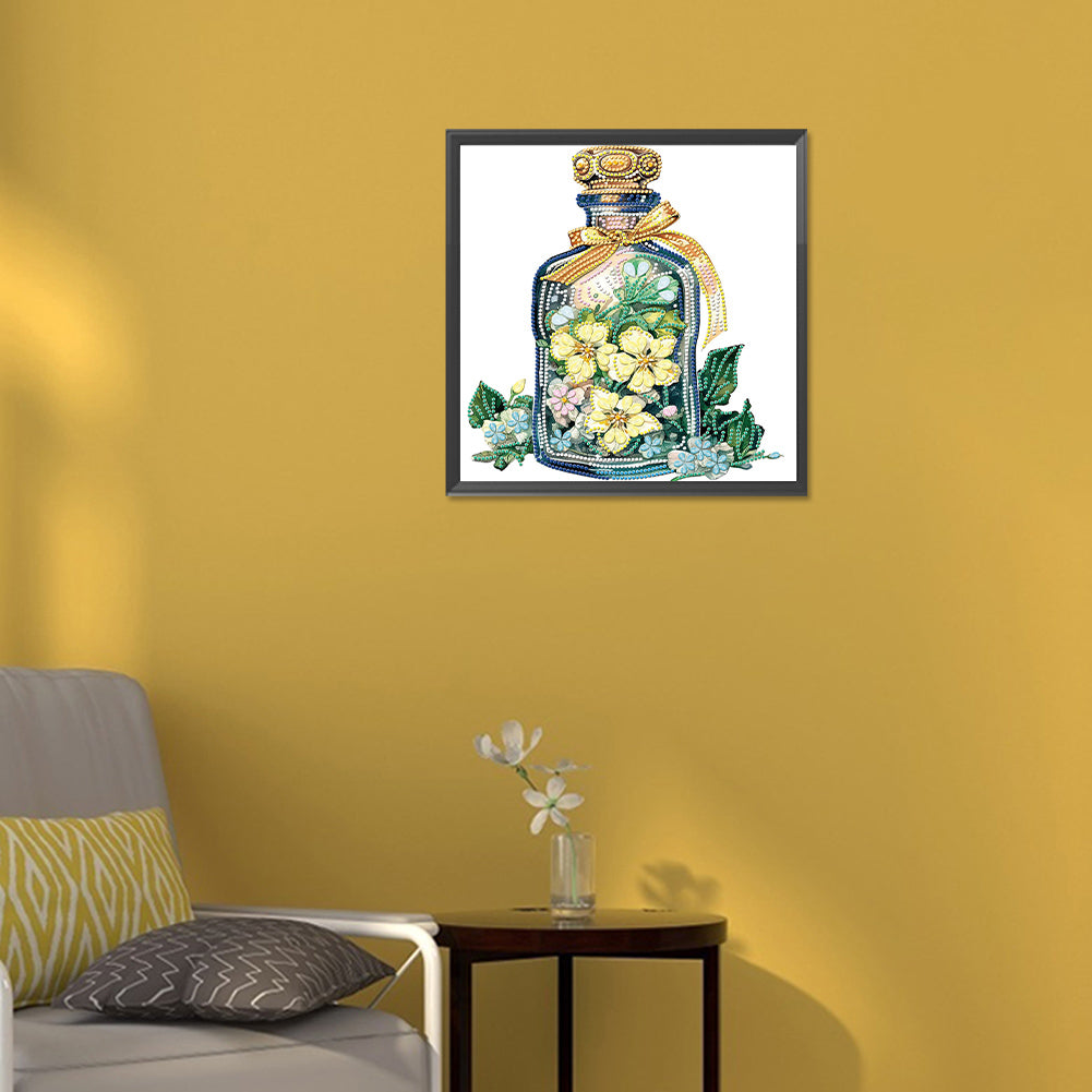 Flowers And Glass Vases - Special Shaped Drill Diamond Painting 30*30CM