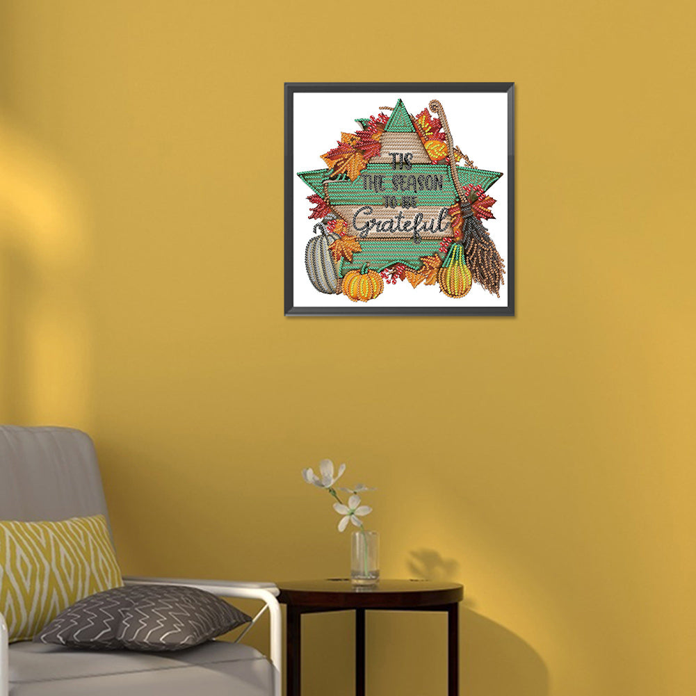 Autumn Pentagram - Special Shaped Drill Diamond Painting 30*30CM