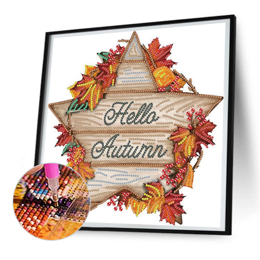 Autumn Pentagram - Special Shaped Drill Diamond Painting 30*30CM
