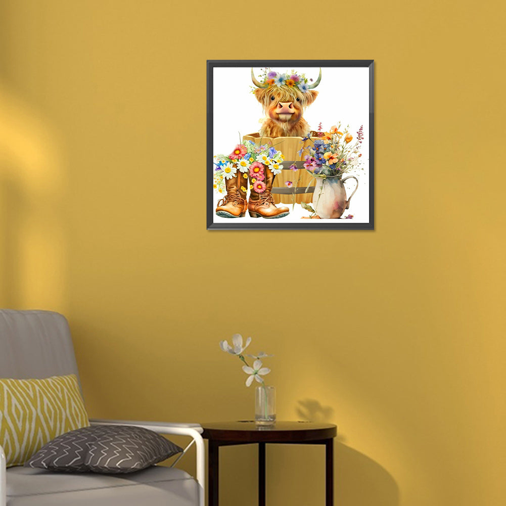 Boots Yak - Full Round Drill Diamond Painting 30*30CM