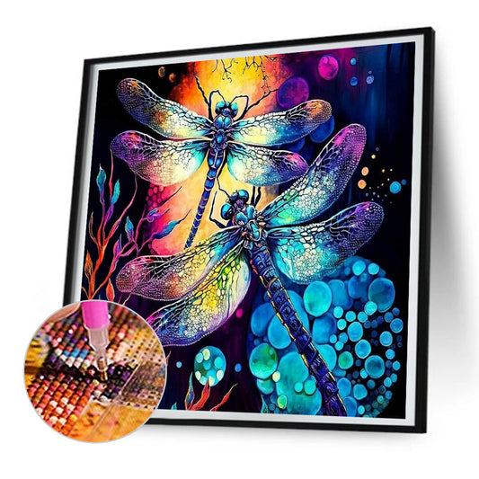 Dragonfly - Full Round Drill Diamond Painting 30*30CM