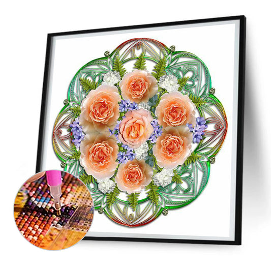 Mandala Bouquet - Full Round Drill Diamond Painting 30*30CM