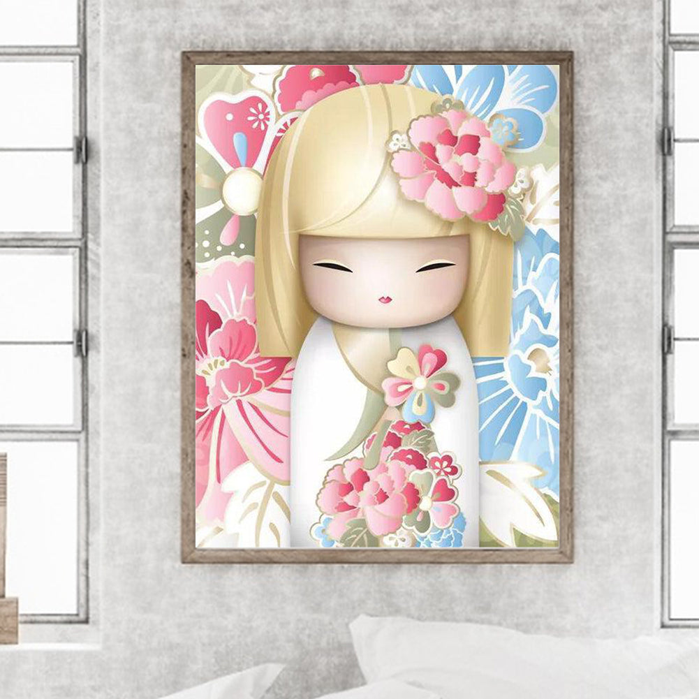 Japanese Chihuahua Powder Blue - Full Round Drill Diamond Painting 30*40CM