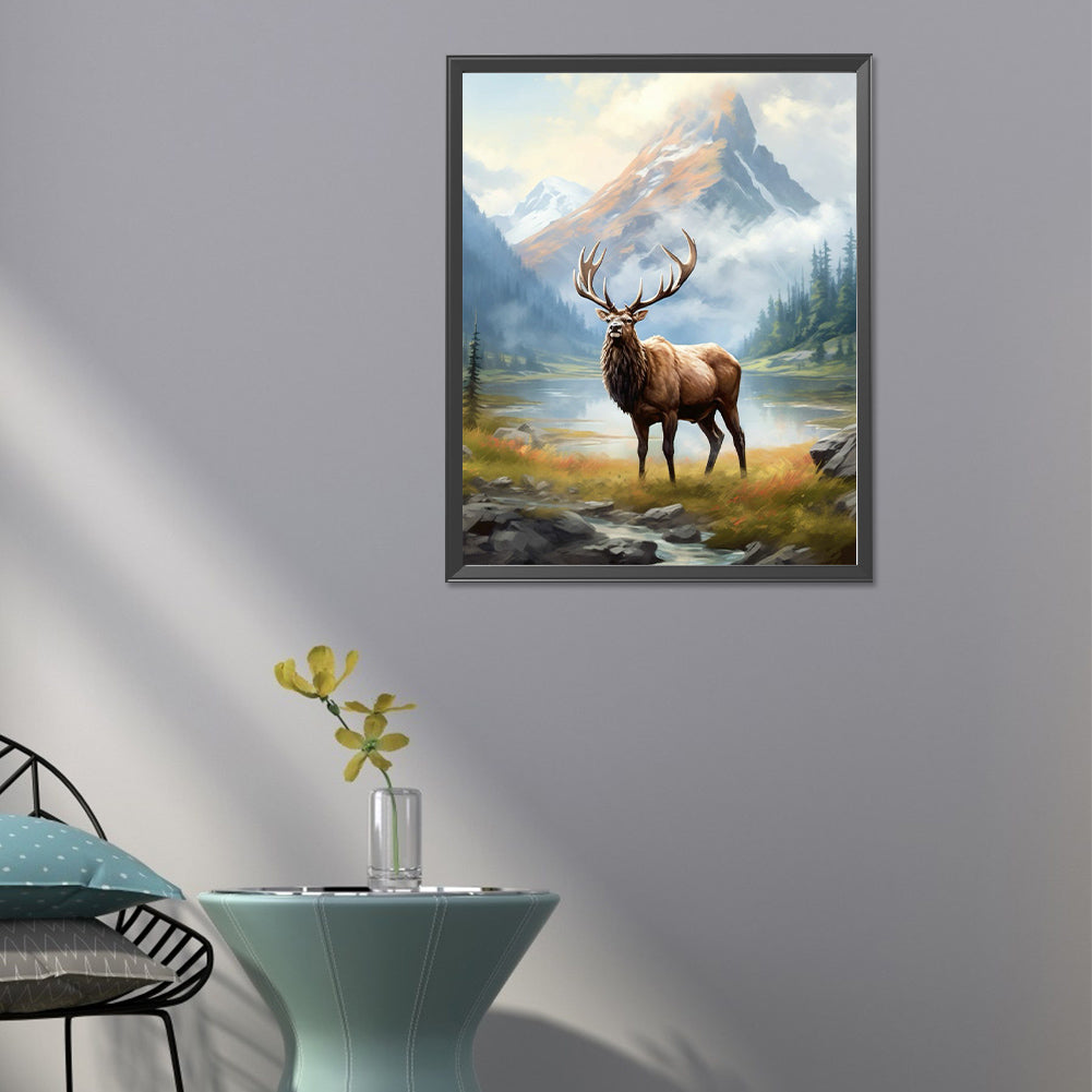 Forest Elk - Full Round Drill Diamond Painting 40*50CM