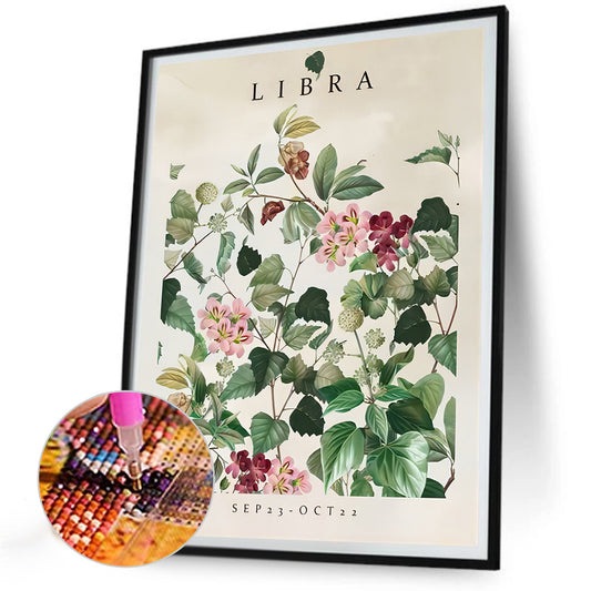 Libra Flower - Full Round Drill Diamond Painting 30*40CM