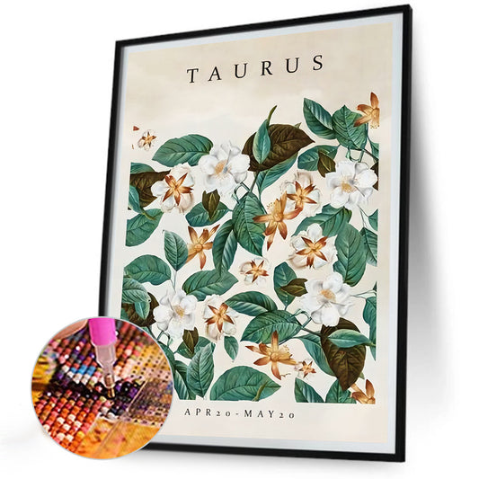 Taurus Flower - Full Round Drill Diamond Painting 30*40CM