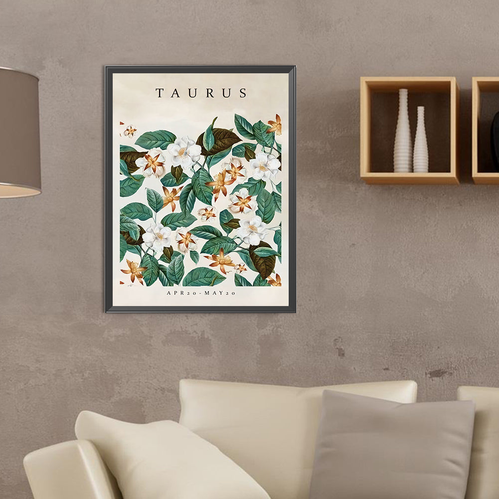 Taurus Flower - Full Round Drill Diamond Painting 30*40CM