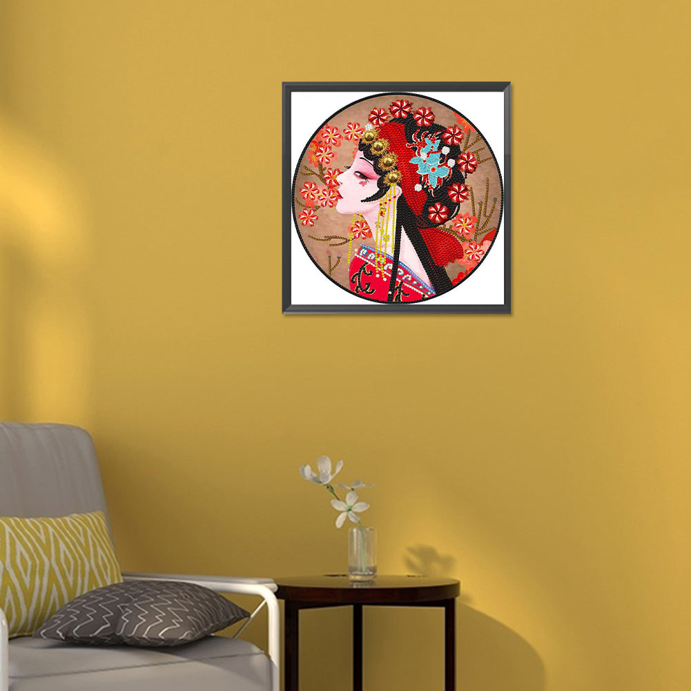 Beauties Of Peking Opera - Special Shaped Drill Diamond Painting 30*30CM