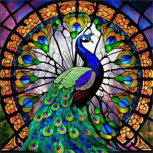 Peacock - Full AB Round Drill Diamond Painting 40*40CM