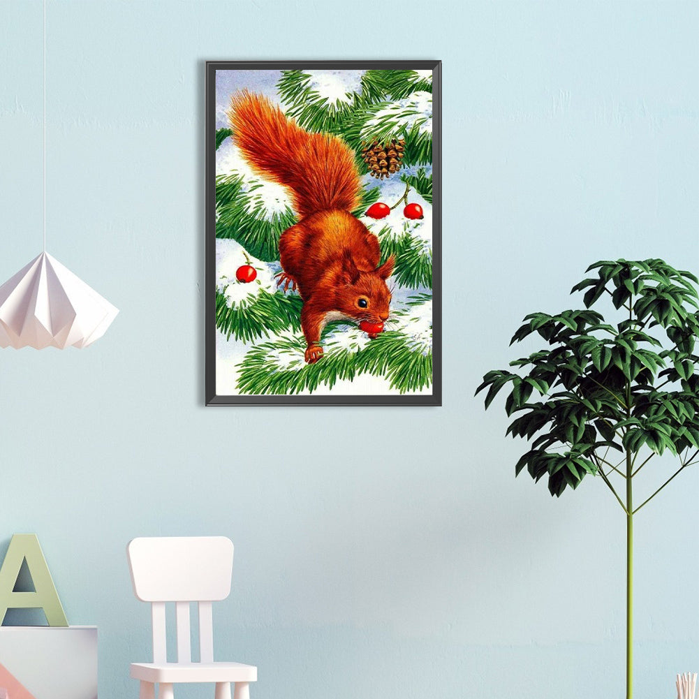 Squirrel - Full Round Drill Diamond Painting 40*60CM
