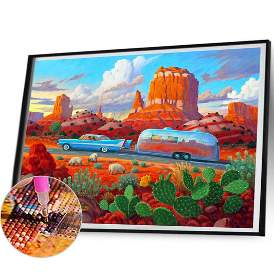 Desert Cactus On The Go - Full Round Drill Diamond Painting 40*50CM